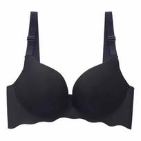 Underwear Women's Non-wireless One-piece Seamless Bra Gathered Sweet Bra Women's Cute Sexy Size Chest Can Be Worn 70B black