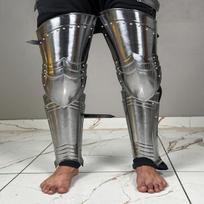 Viduramžių Riterio Šarvų Kojų Rinkinys Vokiško Gotikinio Stiliaus 18g Švelniojo Plieno Kojų Rinkinys LARP Cosplay Helovino Kostiumo Kojų Rinkinys Geriausia Dovana gray