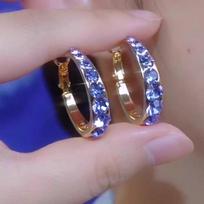 2025 Trendy Retro Rhinestone Circle Ear Cuffs for Women – Super Shiny Design sidabras