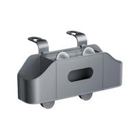 Car Backseat Organizer with Cup Holder Tissue Box Multifunctional Universal Automotive Seat Headrest Hanging Storage Box Hook Car Accessories gray