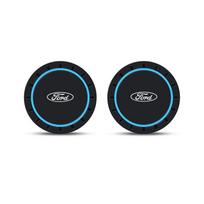 2Pcs Car Coaster Water Cup Holder Mat Anti-slip Pad Coaster For Ford Fiesta C-Max Kuga Ranger Raptor KA Fusion ST Transit Edge