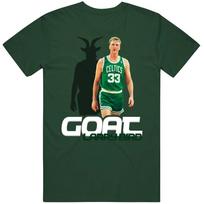 Larry Bird Basketball Goat Greatest Of All Time Athlete Vintage Retro Forest Gre S black