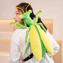 Cartoon Insect Stuffed Doll Backpack Simulation Dragonfly Mantis Plush Toy Backpack Home Decoration Gift For Boys And Girls see choose option green