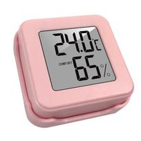 Indoor Convenient Temperature Sensor Humidity Meter Thermometer Hygrometer 1 rožinė