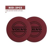 2pcs Suede Car Coaster Water Cup Drink Holder Mat Anti-Slip Pad For Volvo XC60 XC90 S60 S80 V60 C70 S40 C30 V90 V60 C40 XC40 V70 FD8