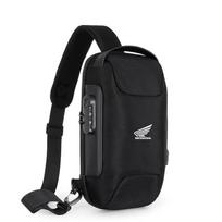 Waterproof USB Oxford Bag Short Messenger Chest Car Key Bag For Honda CBR 125R 954 600 650F 650R 1100XX 1000F CBR 600RR 1000RR WJ8 black