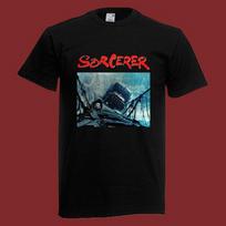 Sorcerer dark fantasy album art T-shirt L black