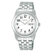 SEIKO SELECTION SCXC009 Men's/Unisex Quartz Watch, White Dial (Full Arabic Numerals), Silver white