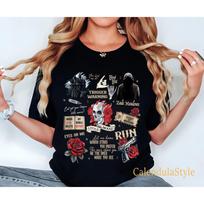 Haunting Adeline Tshirt Run Little Mouse Cat And Mouse Book Lover Gifts Rose Skeleton Shirt Haunting Adeline Tshirt XL brown