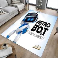 1pc Astro Bot Rescue Mission Carpet for Playroom Bedroom Living Room Sofa Home Decor,kids Game Area Rug Non-slip Floor Mat Y72312 40cm x 60cm black