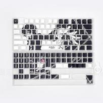 Custom Lelouch Anime Keycaps, 130 Keys PBT Material, Cherry Profile Translucent Dye Sub, for Mechanical Keyboard Accessories gray