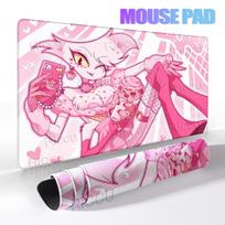 Large Mouse Pad Hazbin Hotel Pattern Computer Accessories Desk Carpet Laptop Keyboard Pad PC Tablemat Carpet Anime Gamer Deskmat 30cmx60cm