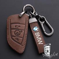 Madingas raktų pakabukas Odinis automobilio raktų dėklas Dangtelis BMW 7 serijai X1 X3 X4 X5 F15 X6 F16 520 525 G30 G11 F48 F39 f30 118i 218i gray