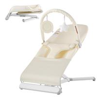 VEVOR Baby Bouncer, Folding Bouncer Seat for Babies 0-9 Months, Newborn Bouncer Chair with 2 Reclining Angles & Rotatable Toy Bar 68.5 x 41 x 60 cm smėlis