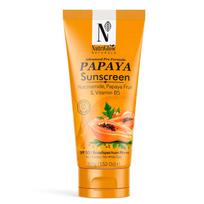 NutriGlow Naturals Papaya Sunscreen SPF 50 PA+++ | No White Cast, Non-Greasy | Broad Spectrum UVA/UVB & Blue Light Protection | With Niacinamide & orange