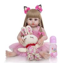 KEIUMI 19 colių Reborn Baby Doll Realistiškas viso silikono korpusas Bebe Reborn Menina Neperšlampamas žaislas gimtadienio kalėdinėms dovanoms 19 inch mėlyna