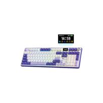 RK Royal Kludge S104 belaidė mechaninė klaviatūra su ekranu (Violetinė/ Balta)