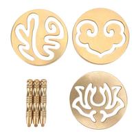 3pcs Incense Press Tool Brass Incense Shaping Tool for Yoga Meditation Home Aromatherapy beige