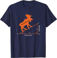 Hypotemoose Funny Math Calculus Geometry Hypotenuse T-Shirt 100% Cotton O-Neck Short Sleeve Casual Mens T-shirt Size S-3XL XL orange