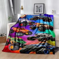M-Monster Jam Grave Digger Sunkvežimio Sofos Antklodė Lengva Šilta Izoliacinė Antklodė Lovai Biurui Automobiliui Kelio Antklodė 75x90cm gray