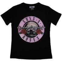 Guns N' Roses Ladies Slim Fit T-Shirt: Classic Logo OFFICIAL NEW S gray