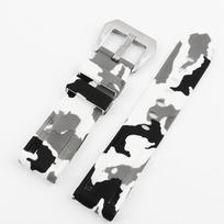 Universalus Kamufliažinis Silikoninis Laikrodžio Dirželis 22mm 24mm 26mm Atsparus Vandeniui Apyrankė Vyrams Moterims Guminis Apyrankės Juostos Priedai 26mm black
