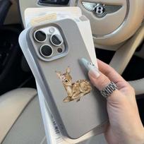 Vintage Brown Deer Design Phone Case For iPhone 16E 16 14 13 11 15 Pro Max XS XR X Plus 15Pro 16Pro Aesthetically Soft TPU Cover iPhone 12 Pro beige