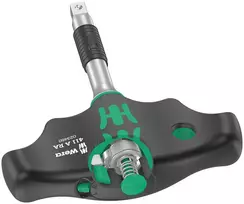 Wera 411 A RA adapterinis atsuktuvas su skersine rankena ir terkšle, 1/4 col.