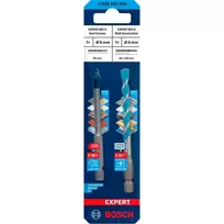 Gręžtų rinkinys Bosch Expert HEX-9 MultiConstruction 6 mm, 2 vnt.