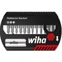 Antgalių rinkinys atsuktuvui wiha FlipSelector 39060 – 15 vnt.: Phillips, Pozidriv, TORX