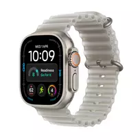 Išmanusis laikrodis Apple Watch Ultra 4 GPS + Cellular 49mm Natural Titanium Case with Translucent Grey Ocean Band MJAD4ET/A