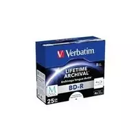 Verbatim M-Disc 5 vnt. BD-R 25GB 4x diskų rinkinys, spausdinamas rašaliniu spausdintuvu, Jewel Case dėžutė