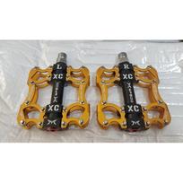 Bicycle Pedal MTB BMX Sealed 2 Bearing Cleats Pegs Road Mountain Bike Aluminum Alloy Anti-slip Cycling Parts mėlyna