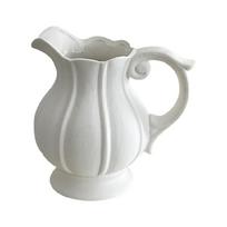 Ceramic Flower Vases Jugs Pitcher Decorative Florals Arrangement Container With Handle for Home Cafes Wedding Parties Gift 1 white