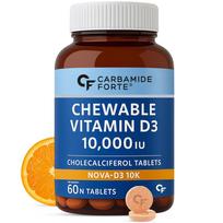 Carbamide Forte Vitamin D3 Tablets 10000 IU | Vitamin D Supplements For Women & Men - Cholecalciferol | Vitamin D Tablets For Bones & Immune Health