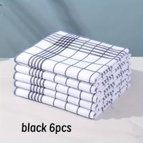 6pcs Large 40x60cm Absorbent and Lint-Free Dish Cloths - Quick-drying, Soft and Durable Kitchen Towels mėlyna