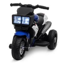 Kids Electric Motorcycle with Lights, Horn, Music, Wide Tires, Children's Motorcycle with Speed ??of 3 km/h, Blue