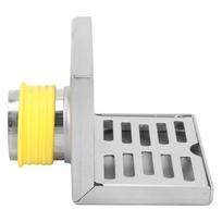 L Shape Floor Drain SUS304 Stainless Steel Side Drain Practical Corner Floor Drain  Patio white