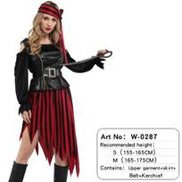 Suaugusių moterų Helovino piratų kostiumas Kapitono Džeko vaidmenų žaidimo kostiumas Teatralinė scenos piratų pasirodymas S(155-165CM) black