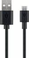 Goobay Micro-USB greito įkrovimo ir sinchronizavimo laidas 1 m USB 2.0 juodas