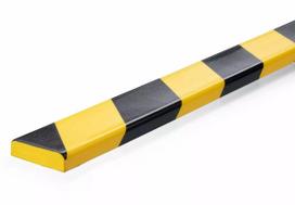 Durable S10 Plokščia plastikinė juosta 1000mm juoda/geltona 40mm