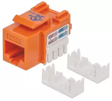 Intellinet Keystone Jack Cat6 UTP Punch-down Oranžinis