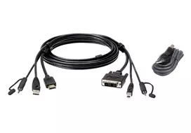 ATEN 2L-7D02DHX2 HDMI į DVI-D USB KVM kabelis su garsu, 1,8 m