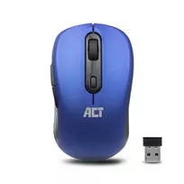 ACT AC5140 abiem rankomis valdoma belaidė pelė, 1600 DPI, RF belaidis ryšys, mėlyna/juoda