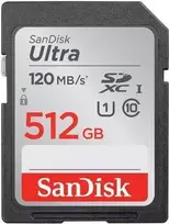 SanDisk Ultra SDXC UHS-I atminties kortelė – 512GB, UHS-I U1 / Class10 (SDSDUN4-512G-GN6IN)