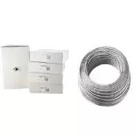 LogiLink montavimo kabelis, Cat. 5e, F/UTP, 305 m, pilkas 4 x 2 AWG 24/1, su folijos ekranavimu, PVC, ritėje (CPV003)
