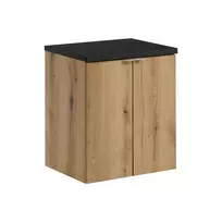 Pakabinama vonios spintelė su stalviršiu Nova Oak, 50 cm, smėlinė