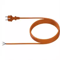 Bachmann maitinimo laidas - CEE 7/7 (S) priešingas galas be kištuko, 30 mm nuplėštas, 16 A - 5,0 m - Lietas - oranžinis (328.876)