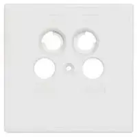 Axing SZU 2-03 dengiamoji plokštė TV/R/duomenų antenos lizdams, 80 x 80 mm, balta