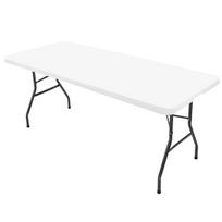 4/6/8 pėdų Spandex staltiesė Elastinga priglundanti tampri stačiakampė staltiesė Skalbiama Atspari raukšlėms Terasos stalo uždangalas Banketas 23x48in(60x122cm) balta